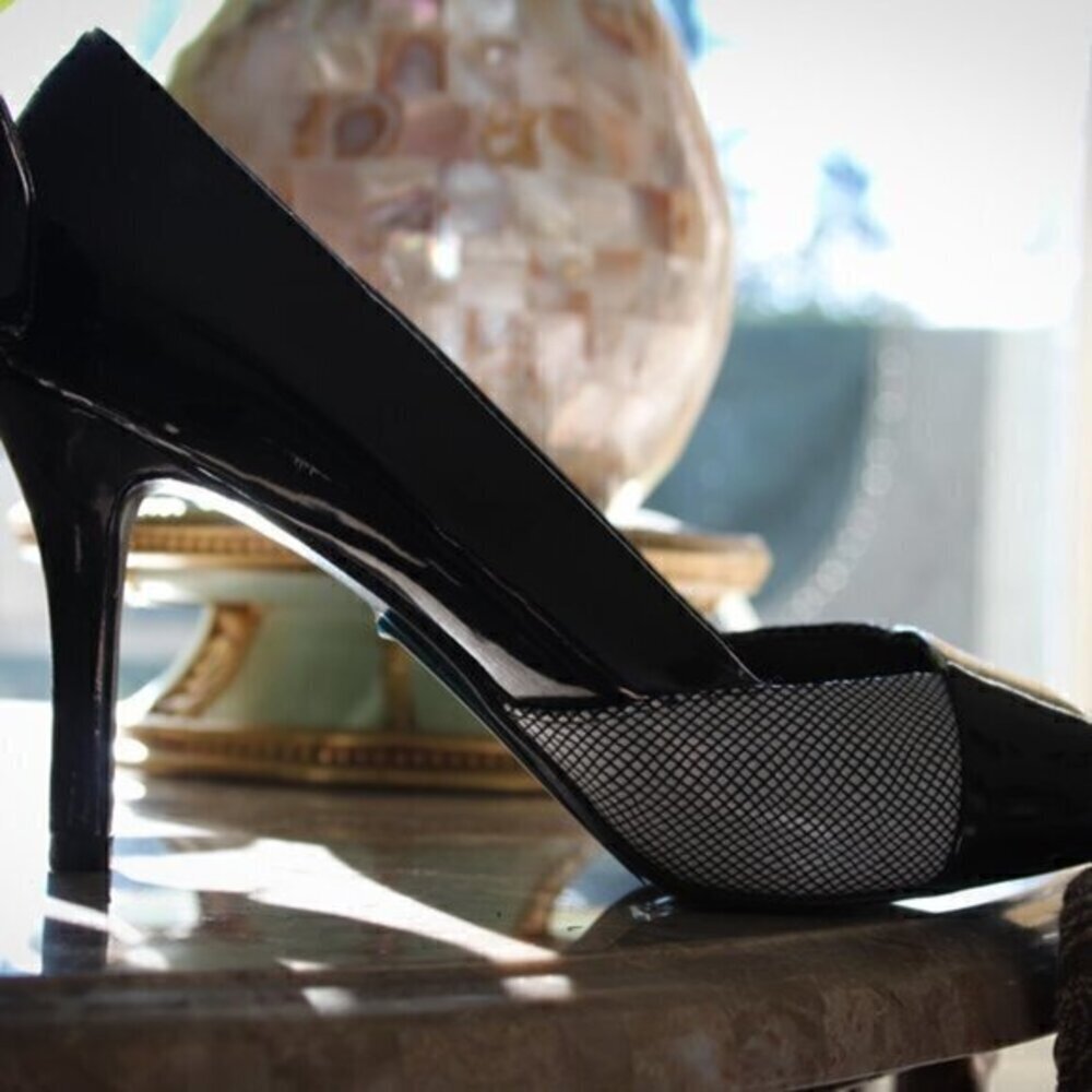 Alfani shoes Heels size 7 herringbone Open toe - Picture 2 of 12